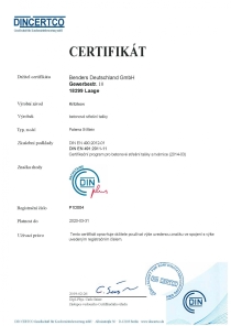 DIN CERTIFIKÁT - DIN- EN 4902012-01 - DIN EN 4912011-11-  PALEMA